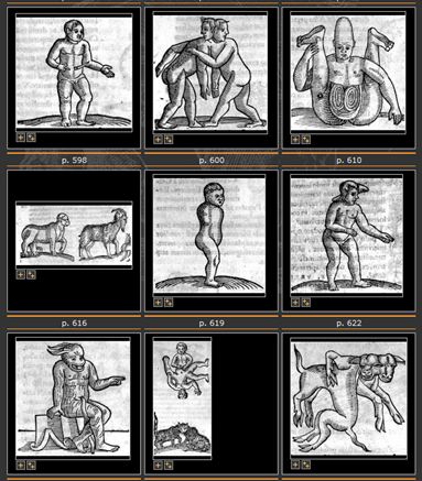 Gravuras de monstros do século XV