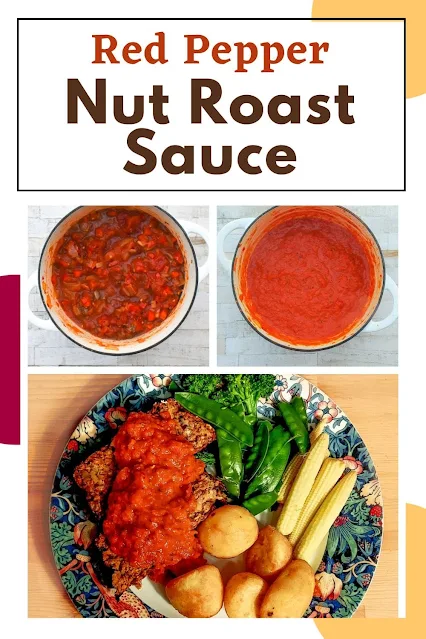 Red Pepper Nut Roast Sauce Recipe Pin.