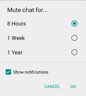 mute whatsapp chats