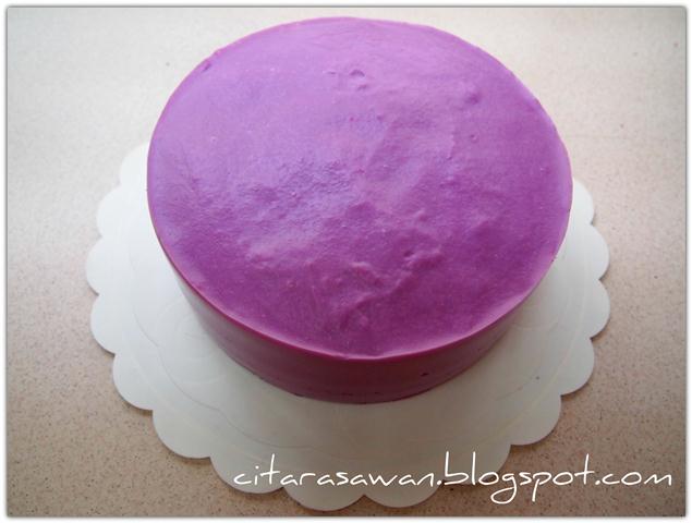 Kek Lapis Kastard Keladi / Yam Custard Layer Cake ~ Resepi 