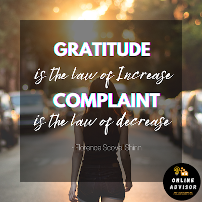 Gratitude is the law of increase