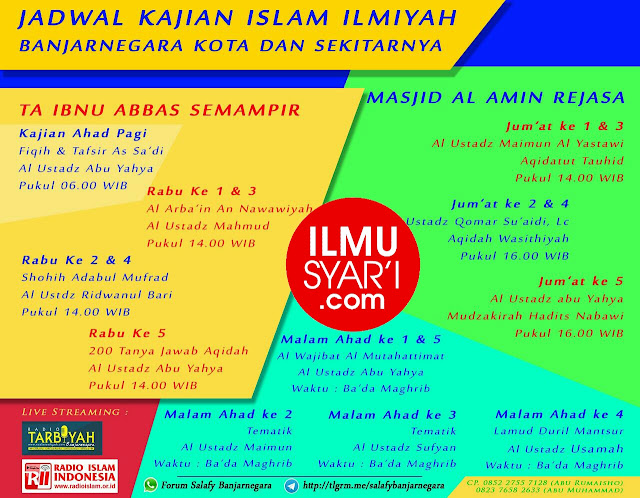 Informasi Jadwal Kajian Sunnah di Banjarnegara