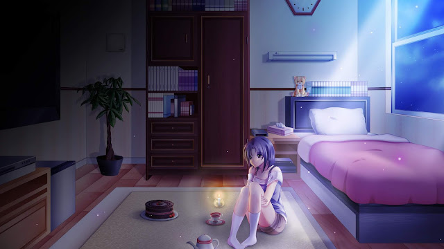 Anime Girl Alone Wallpaper