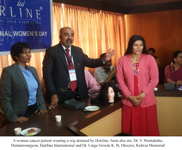 Hairline donates wigs to women cancer patients at​ ​Kidwai Memorial