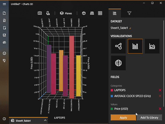 membuat grafik 3d-BarChart