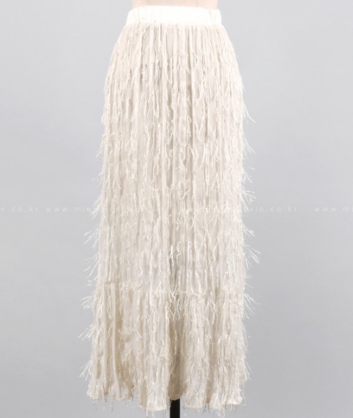 Fringed Texture Long Skirt
