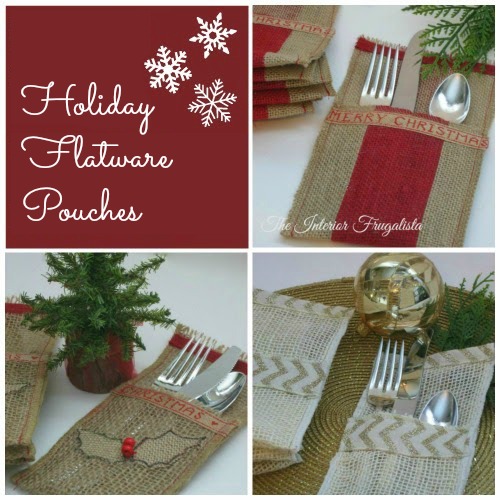 How to make Burlap Holiday Flatware Pouches