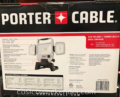 Costco 1600203 - Porter Cable Portable Corded LED Work Light: perfect for any workshop or garage