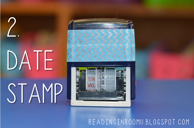 This date stamp is an essential supply for small group reading.  Having a date stamp is a great way to save time as well as document student work.  Students love using it and it is a time saver.   Check out the full post for more details and small group reading essentials!