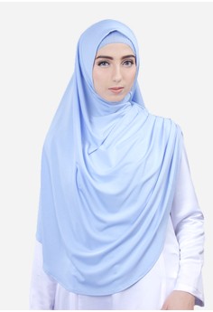 Hijab Biru Polos