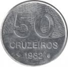 Second Cruzeiro (Novo)- 50 Cruzeiros coin 1981 - 1986