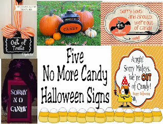 Five No More Candy Halloween Signs by Kims Kandy Kreations