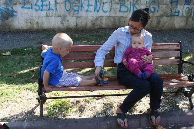 Ping, Anton and Neve in Gezi Parkı.