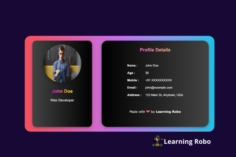 Create A Stunning Personal Profile Card