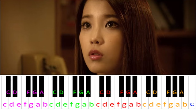 Good Day by IU Piano / Keyboard Easy Letter Notes for Beginners