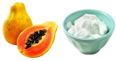 Papaya and yogurt to cure hair split ends - Homeremediestipsideas