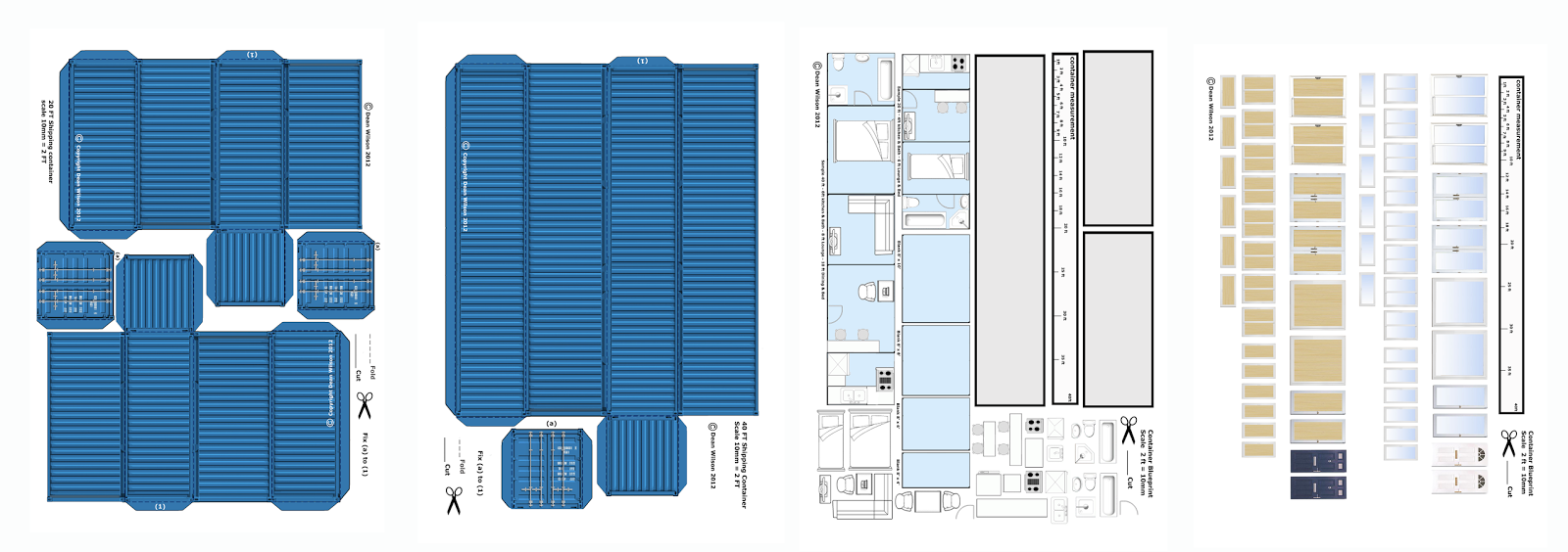 Print as many as you need to make your shipping container house design 