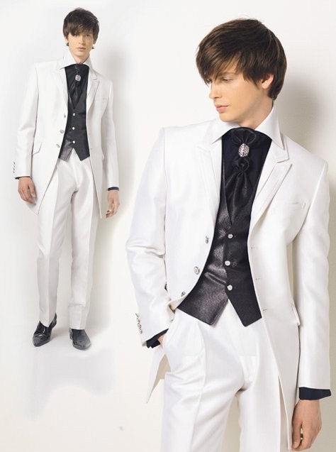 10 Model Desain Baju  Jas  Pengantin  Pria  Terkini Warna Putih 