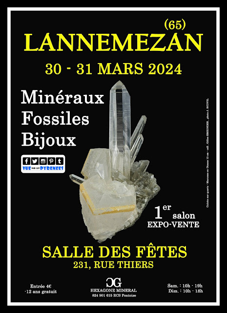 salon minéraux fossiles et bijoux de Lannemezan 2024