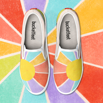 slip on shoes, alpargatas, rainbow, sun, sunny, joy, happy, hope, cute, colorful, pride