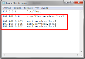Edición archivo Hosts