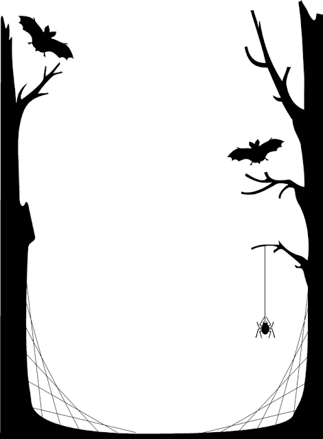 download free halloween border black and white png images