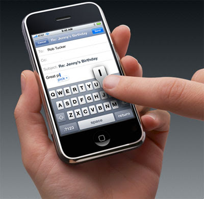 apple iphone qwerty touch keyboard