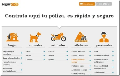 segurclick contrata poliza de seguros barata en linea compra precios