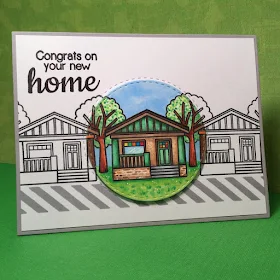 Sunny Studio Stamps: A Happy Home Congrats On Your New House Card by Maggie. 