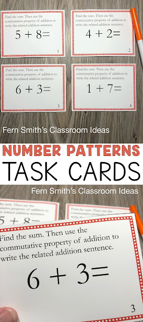 Click Here to Download Number Patterns The Commutative Property of Addition Task Cards for Your Classroom Today!
