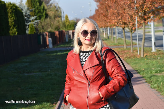 Babooshkastyle, stylistka, kreator wizerunku, blogger50plus, over50, mini, kozaki, Deichmann, Skorzana.pl, ramoneska, leather jacket, kozaki za kolana