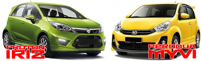 Proton Iriz Vs Perodua Myvi - Blogger Lelaki