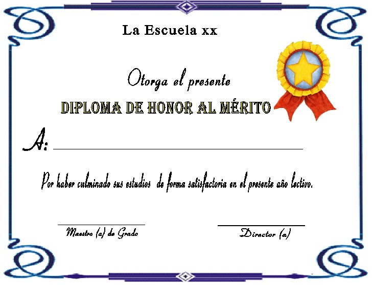 Diplomas en blanco para imprimir - Imagui