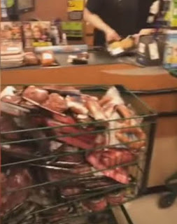 Meat hoarding shopping cart