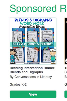 Reading Interventions Blends and Digraphs Binder