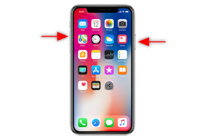 take screenshot on iphone x