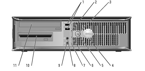 Лицев панел на Dell Optiplex GX520