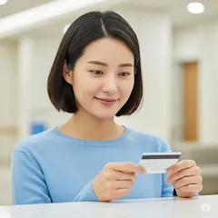 병원 할인 카드로 의료비 절약하는 모습