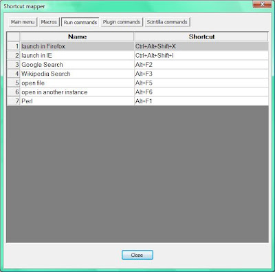 Add Perl entry in Notepad++ shortcut mapper