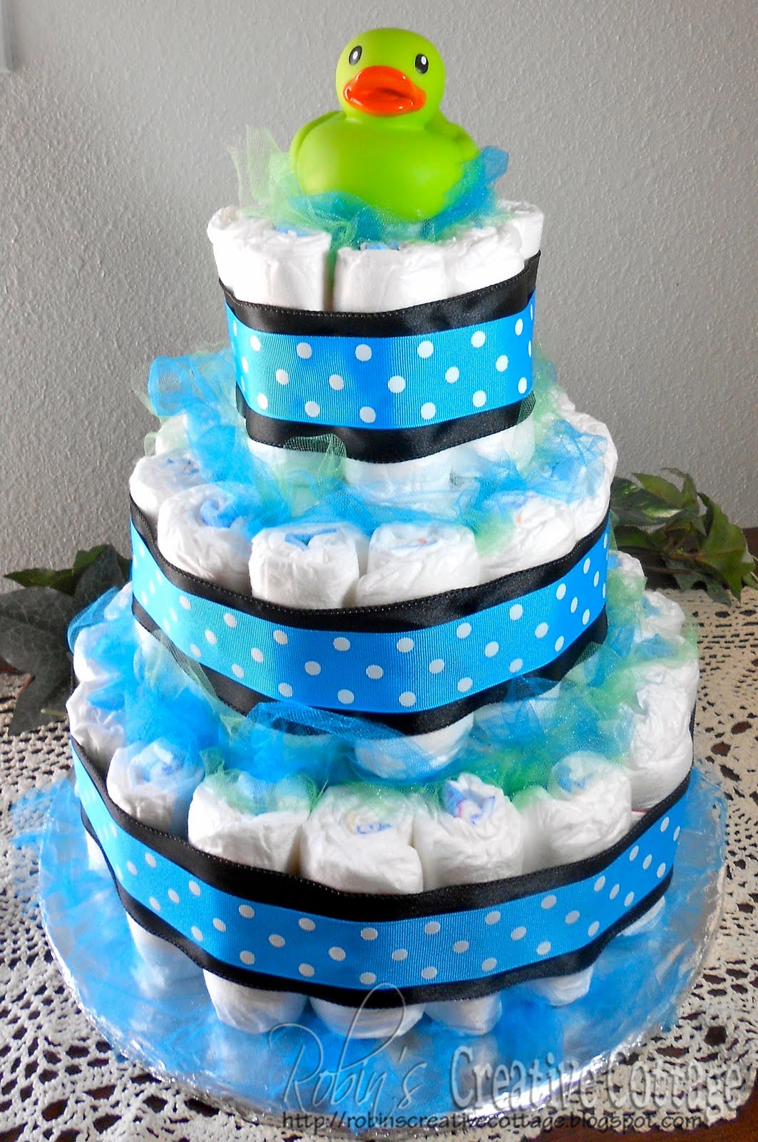 Robin's Creative Cottage: Baby Shower Diaper Cake