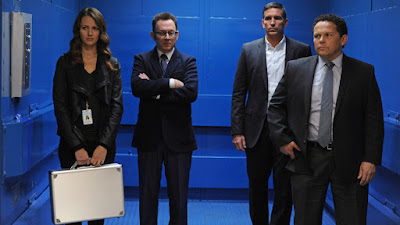 Jim Caviezel, Michael Emerson, Amy Acker and Kevin Chapman in Person of Interest Season 4