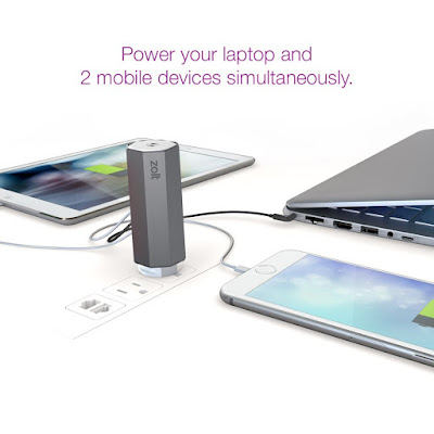 Zolt Laptop Charger Plus, 65W Universal PC Laptop and Mobile Device AC charger. One Device to Charge All Your Gadgets