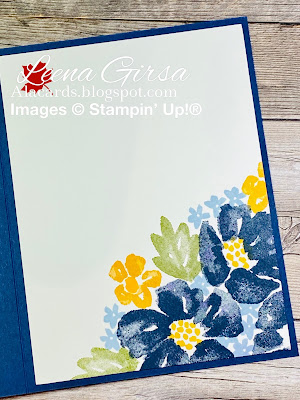 easy card using blossoms in bloom stamp set