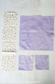 pieces of fabric for quilt block