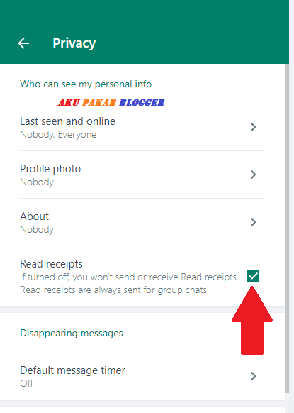 Cara Melumpuhkan Tanda Biru "Mesej Dilihat" dalam WhatsApp