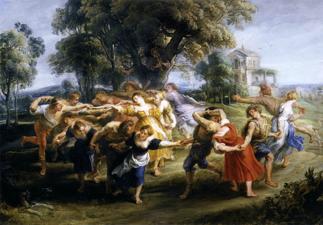 Dance of Italian Villagers, Peter Paul Rubens, Baroque landscape