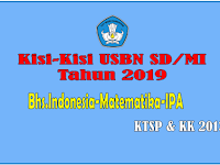 Kisi-Kisi USBN SD/MI Tahun Pelajaran 2018/ 2019 