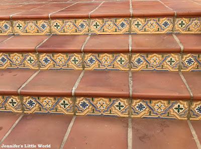 Pretty tiles on steps in Tenerife