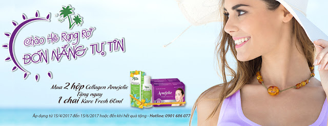 Chương trình khuyến mãi hè 2017 - Amejolie Collagen.