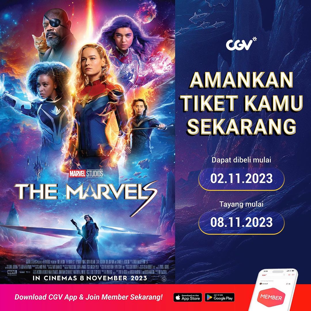 Beli Tiket & Jadwal Tayang Film The Marvels di CGV Cinema